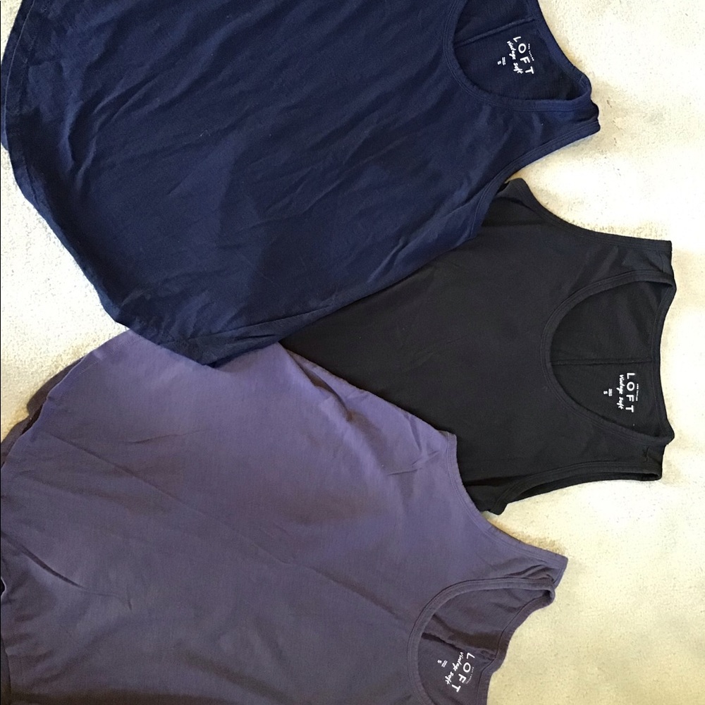 NWOT Three Loft Vintage Soft Cotton Tank Tops